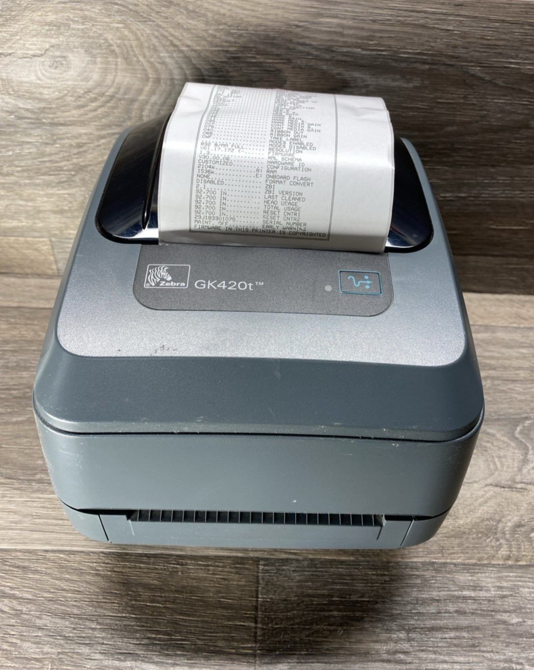 Zebra GK420t Desktop Barcode Label Printer USB Parallel Used /Tested