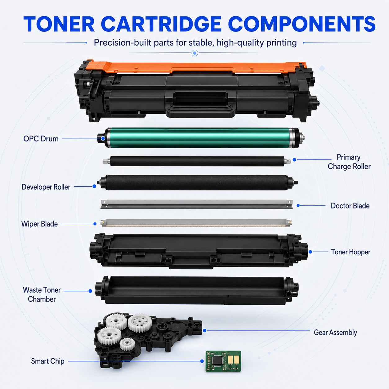 1PK CRG-051H Toner Cartridge For Canon 051H IMAGECLASS MF267dw MF269dw Printer