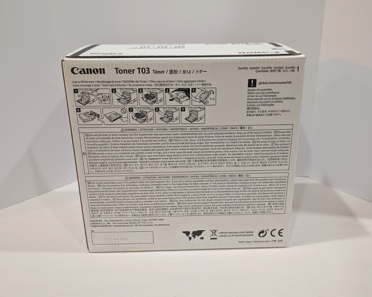 OEM Genuine Canon T03 2725C001 Toner Cartridge Black ImageRunner NEW Ships Free