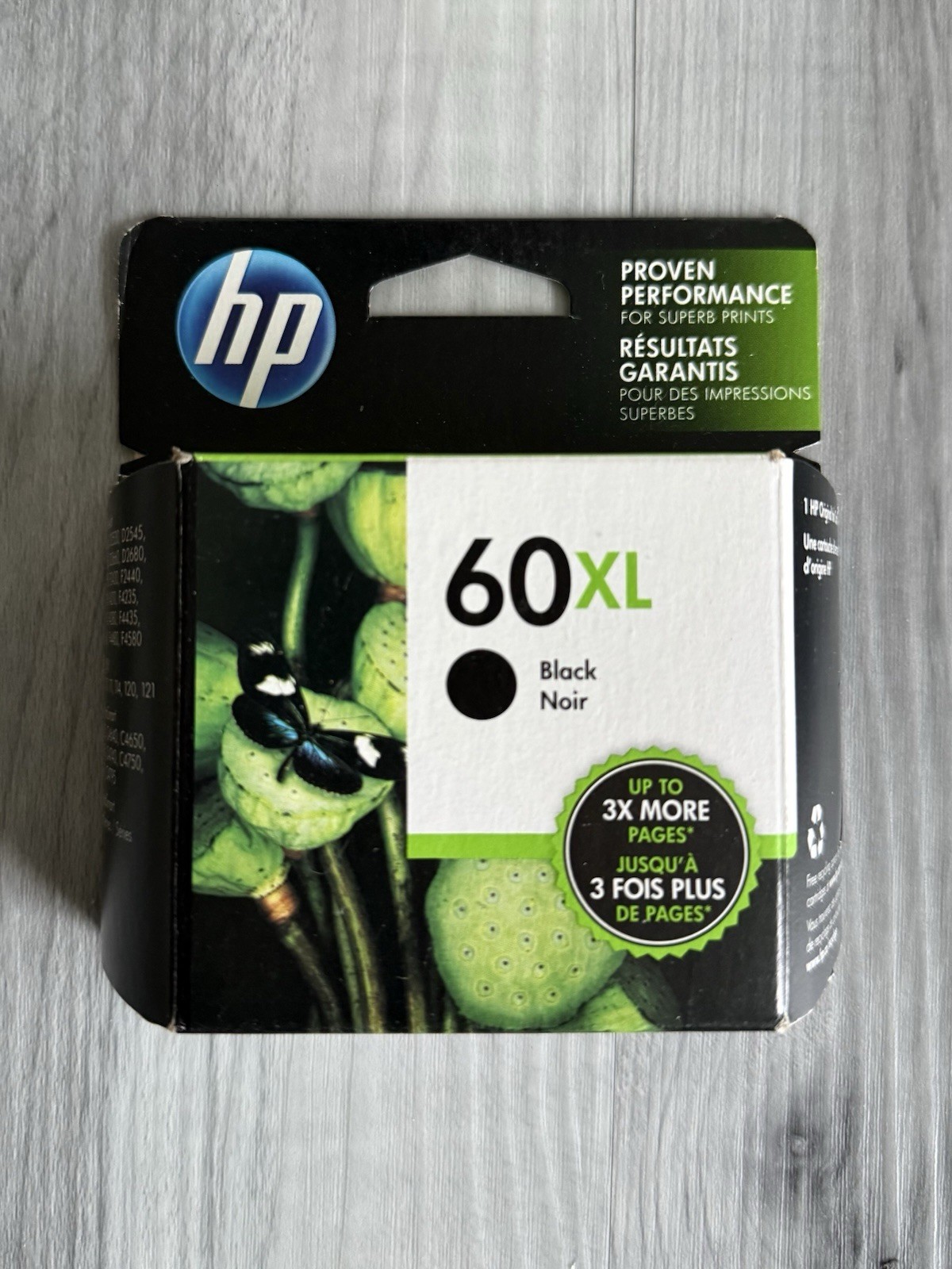 HP 60XL Black Ink Cartridge for DeskJet / ENVY / PhotoSmart Exp 01/2020
