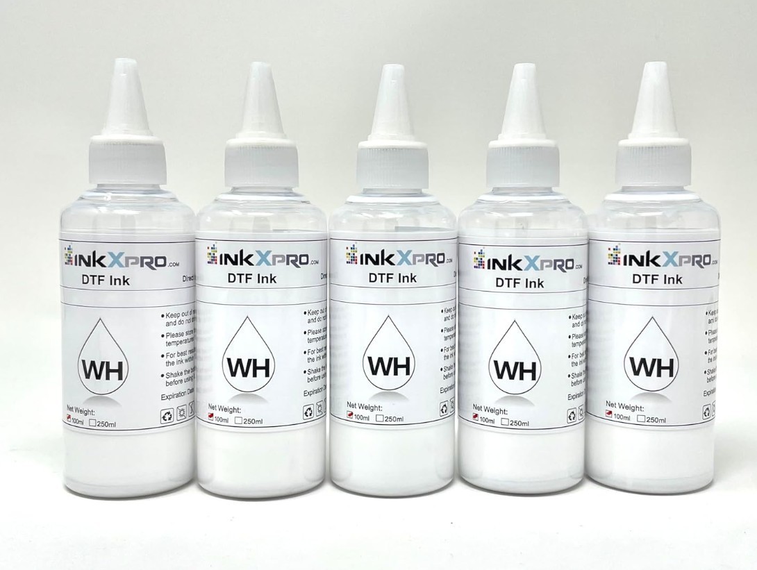 INKXPRO 500ml Professional WHITE DTF Direct to film Ink for Epson Printers