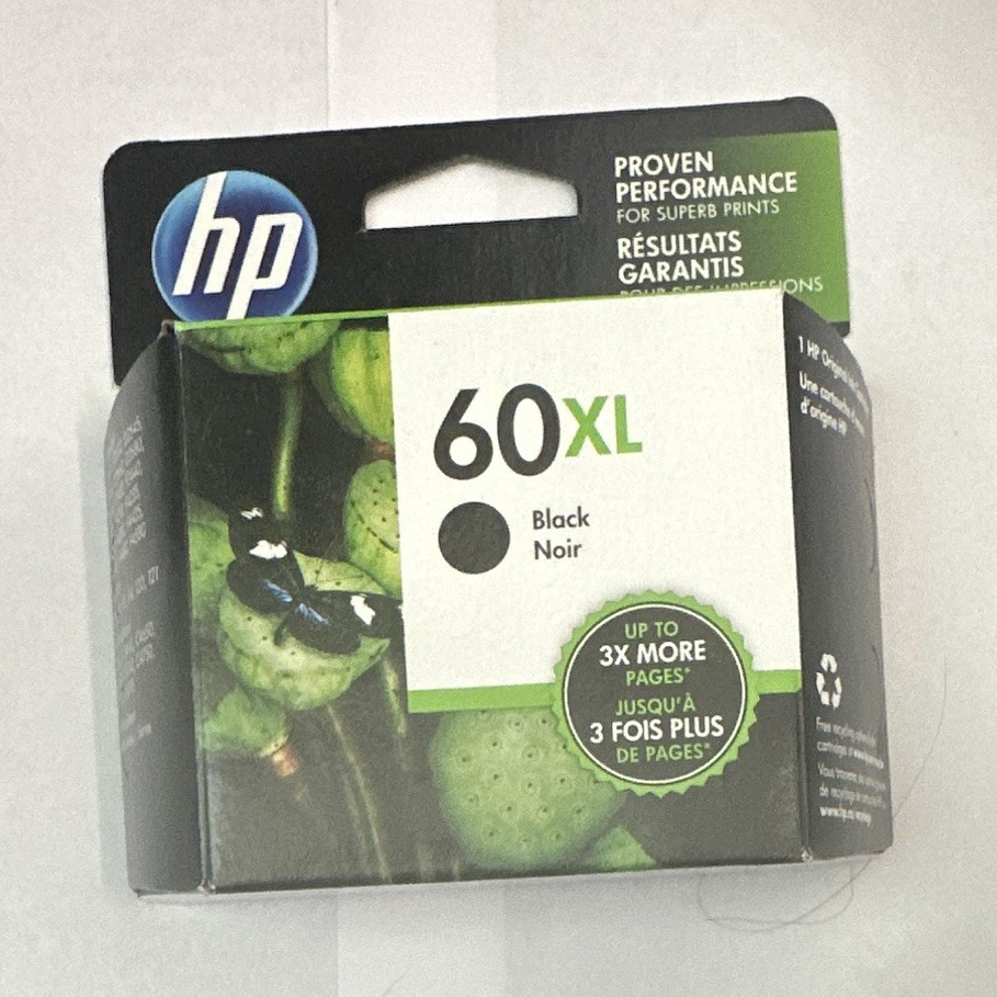 HP 60XL Genuine/Original Black Inkjet Ink Cartridge CH563WN for DeskJet