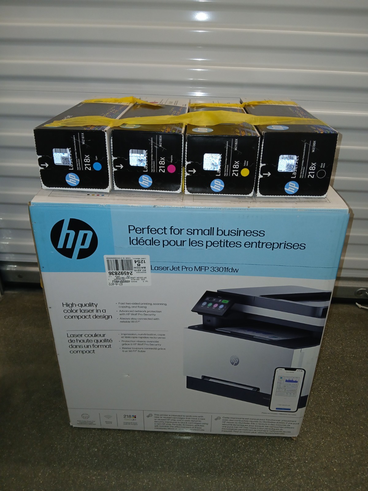 HP Color LaserJet Pro MFP 3301fdw +2Sets Of 218x! Printer,Copy,Scan, New