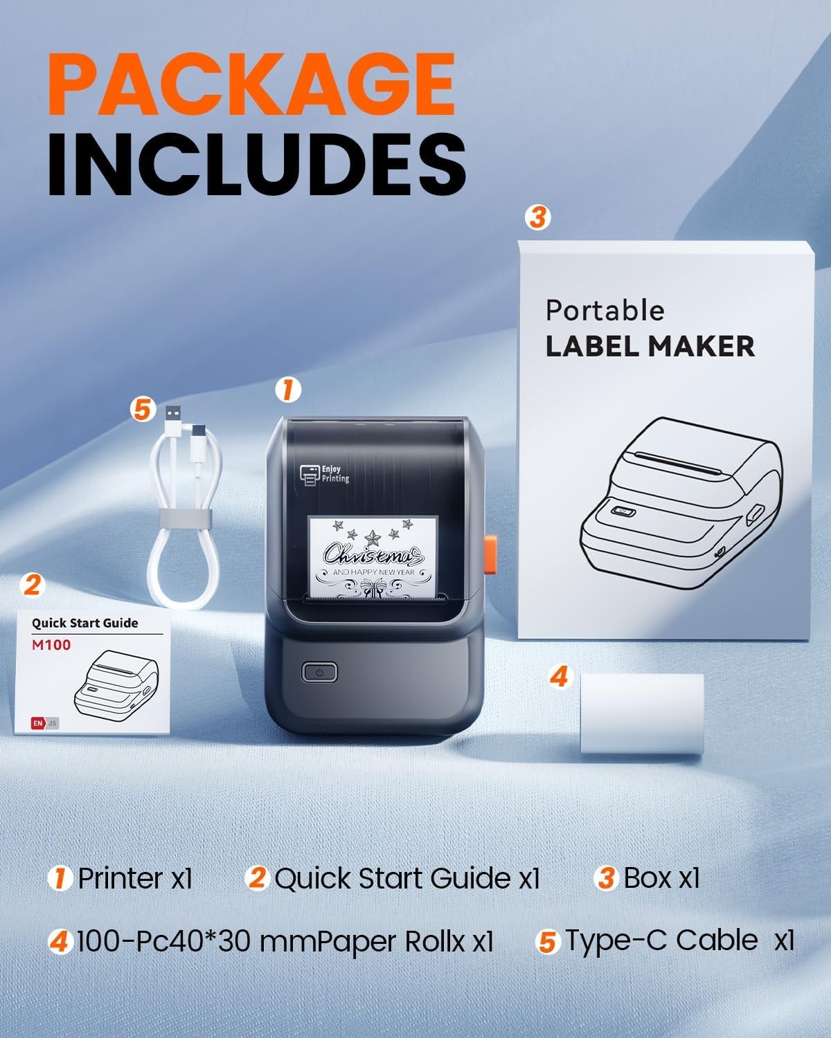 Phomemo Thermal Printer Label Makers Barcode Wireless Bluetooth Portable Printer