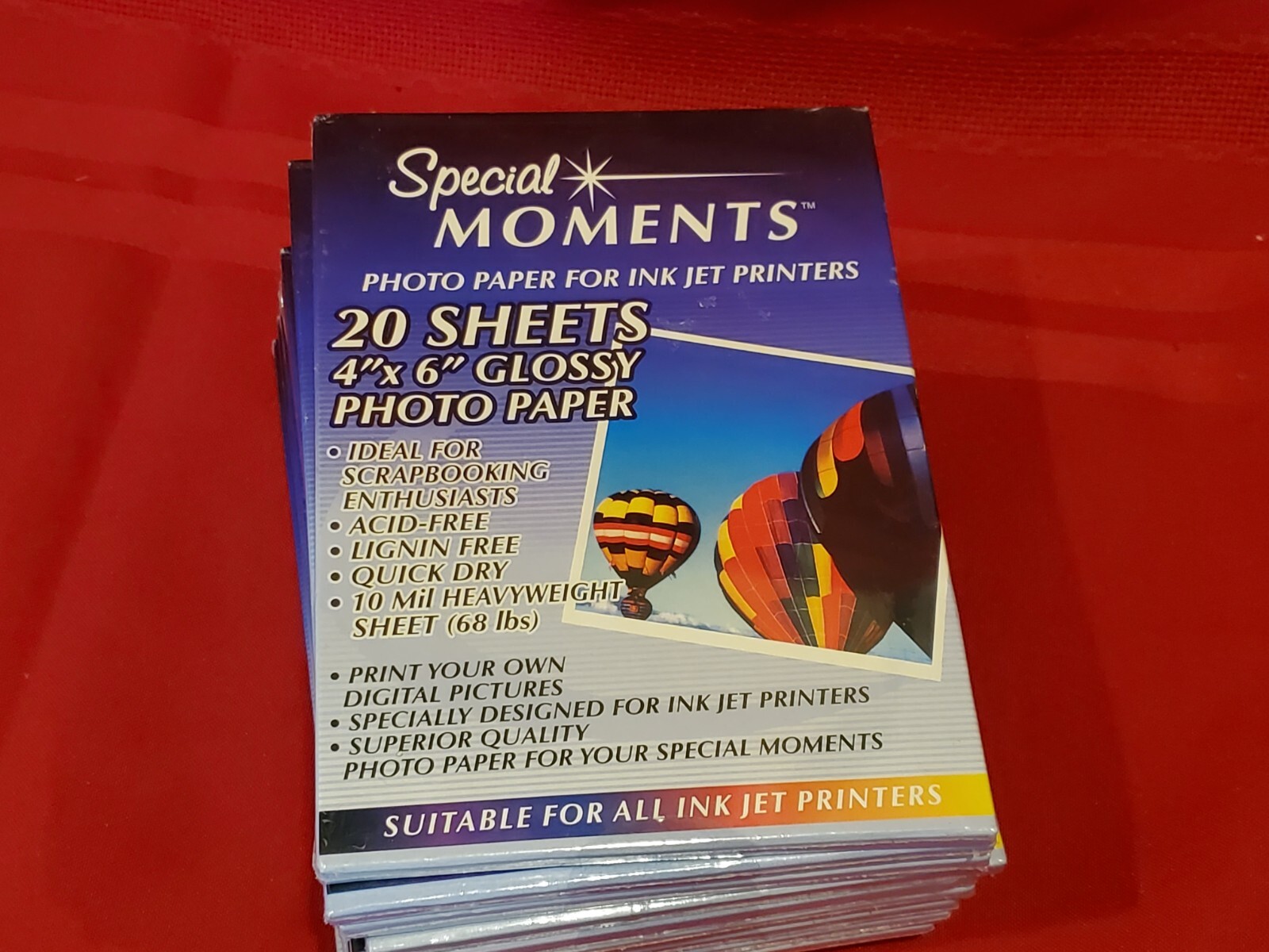 Special Moments Photo Paper For Ink Jet Printers 4″ x 6″ Glossy 10 X 20 Sheets