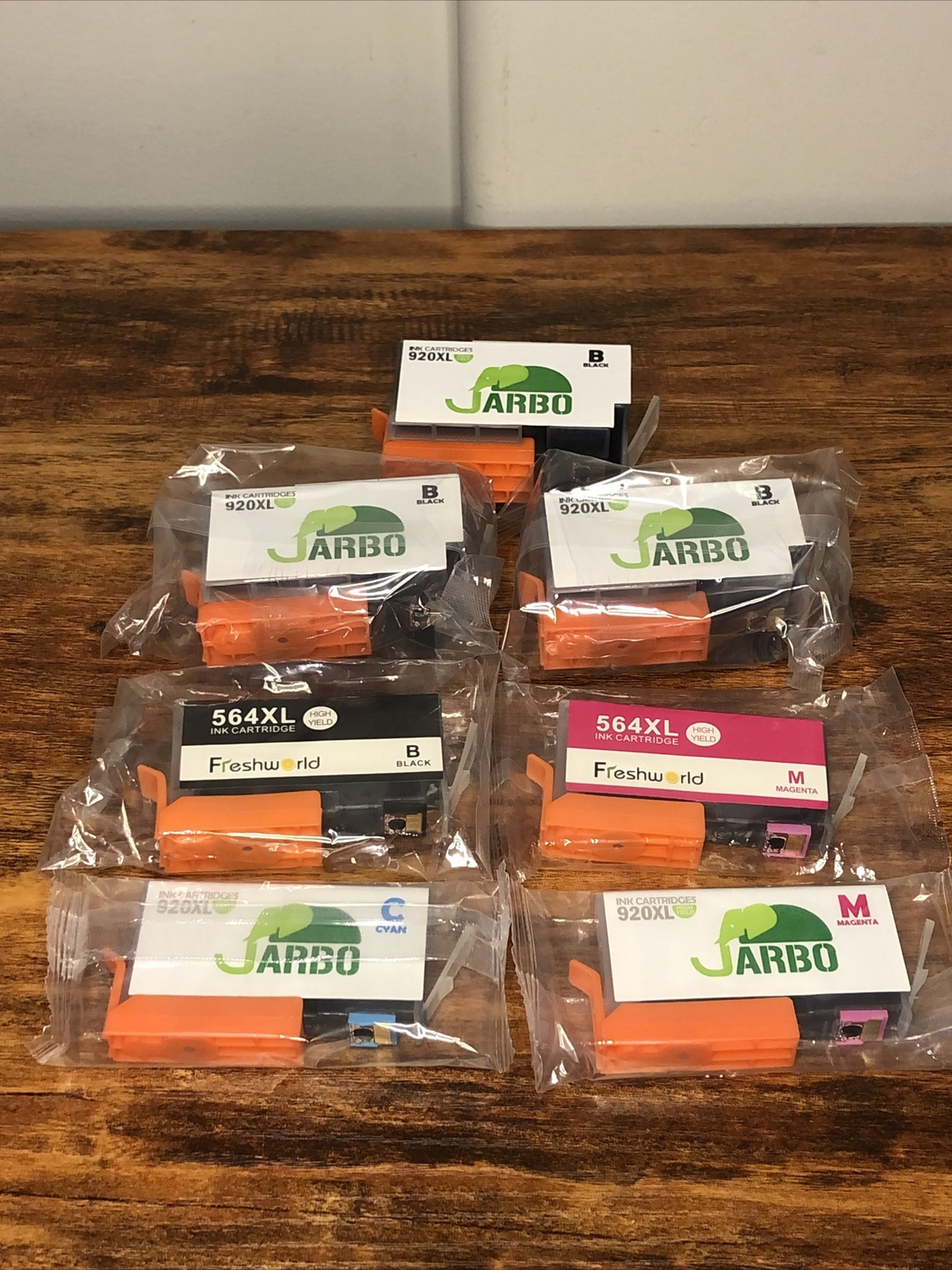 7 NEW Jarbo & Freshworld Ink Cartridge’s HP Printer’s #920XL Black Cyan Magenta