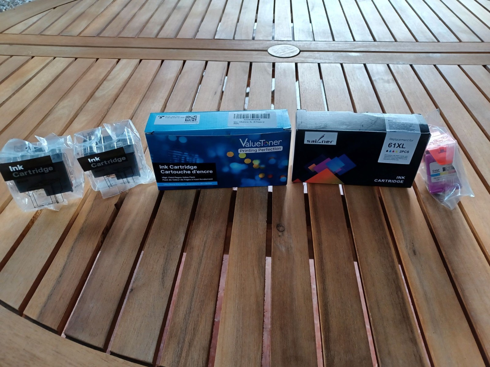 Two 61 XL Black and One 61 XL Color Ink Cartridges For Multiple HP Printers