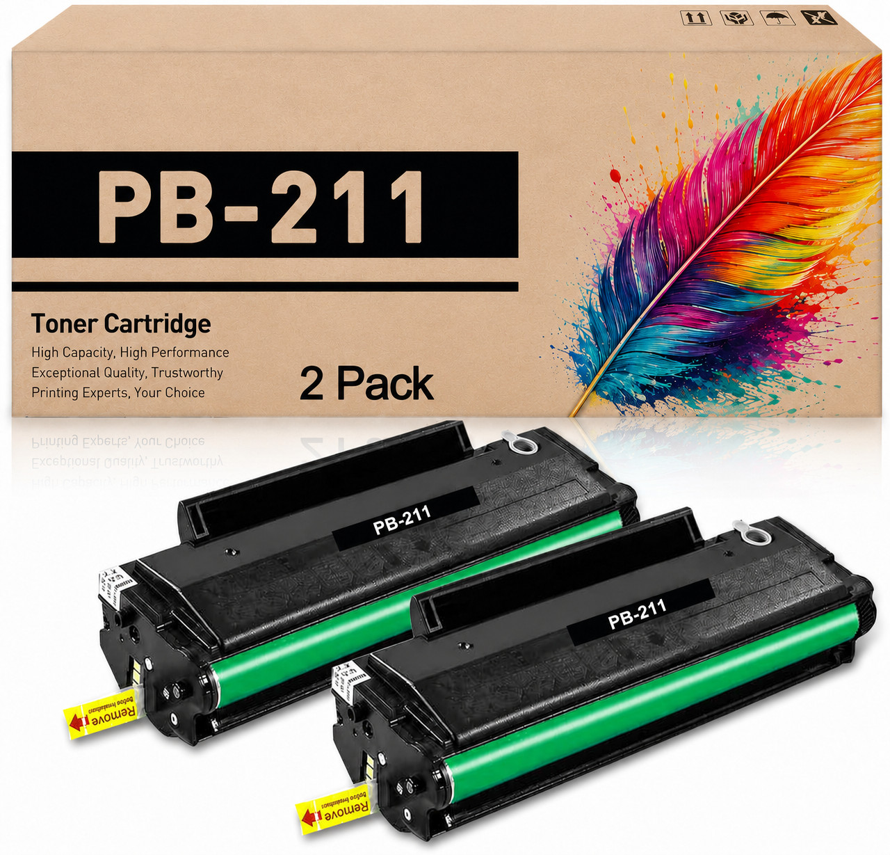 2PACK PB-211 Toner Cartridge Replacement for Pantum PB-211E P2500 P2500w M6500N