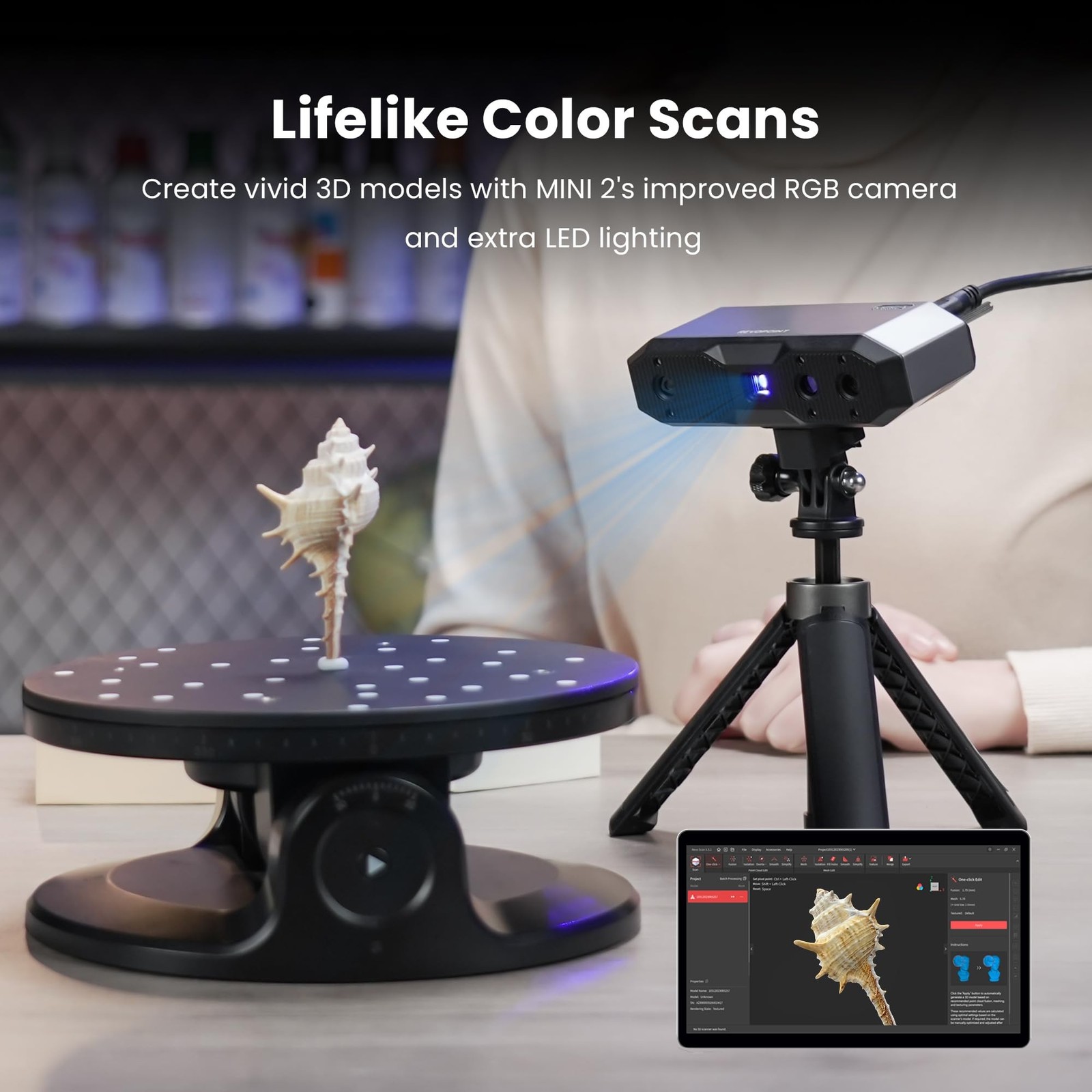 Revopoint MINI 2 3D Scanner for 3D Printing Handheld, Up to 0.02mm Precision,…