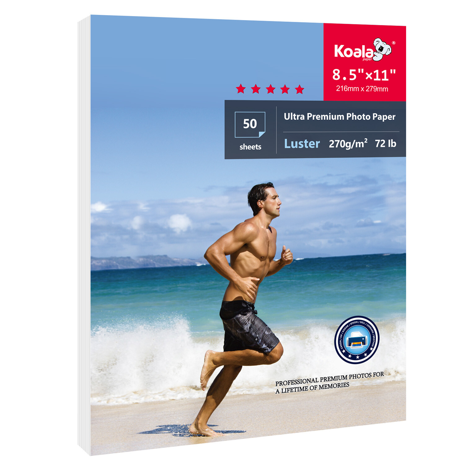 Koala Ultra Premium Inkjet Luster Photo Paper 8.5×11 270g 13Mil Semi Gloss Epson
