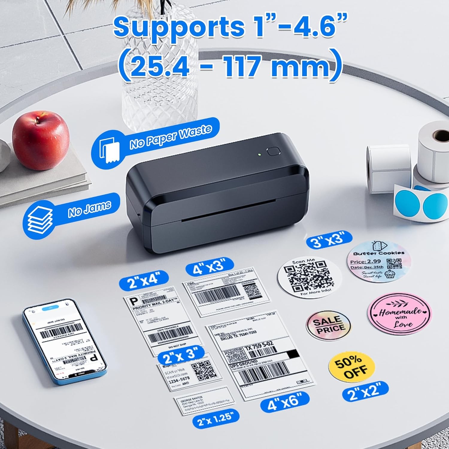 Phomemo Bluetooth Shipping Label Printer for Amazon, Shopify, Ebay,Tiktok lot