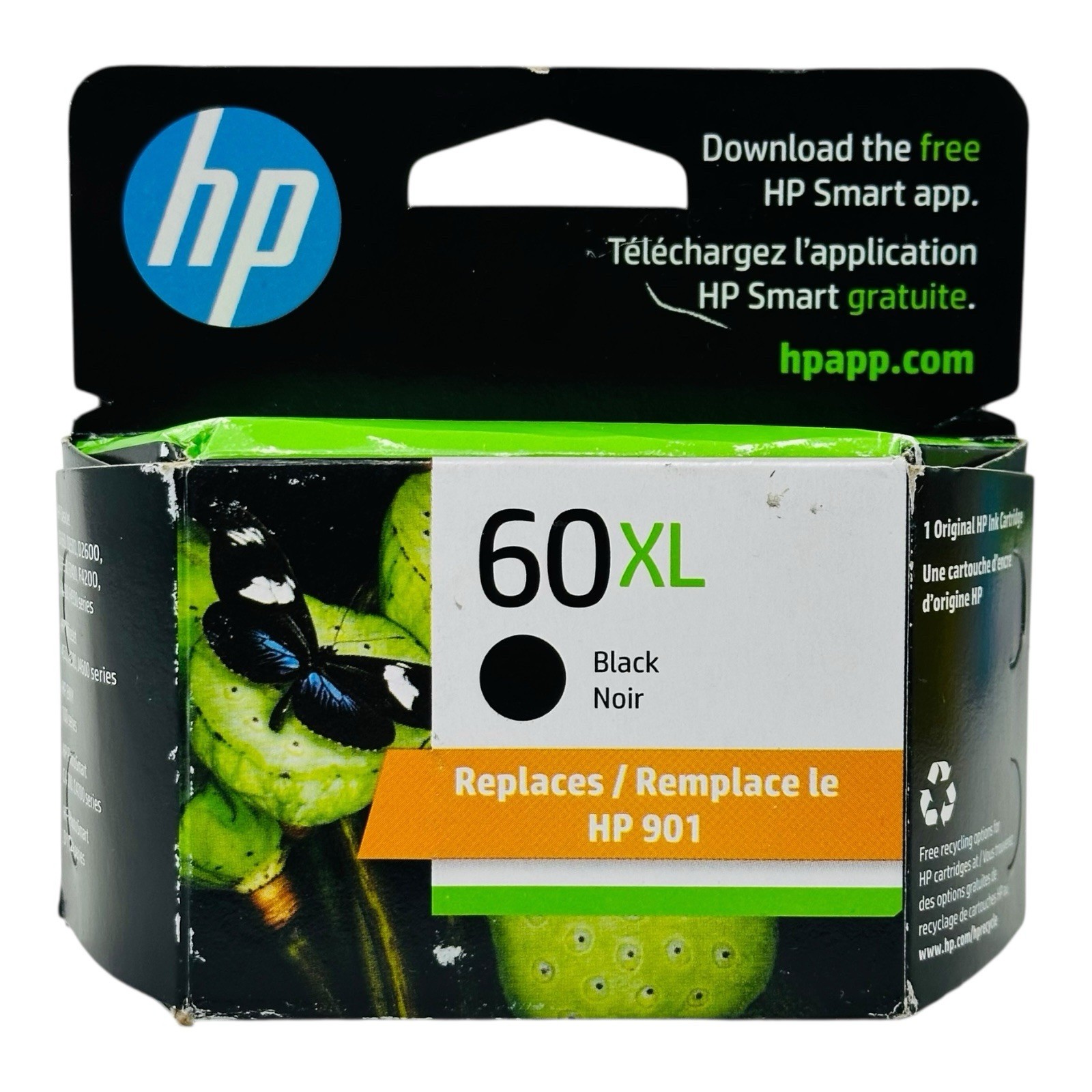 Genuine HP 60XL Black Ink Cartridge CC641WN Exp. 2025 -Sealed Box