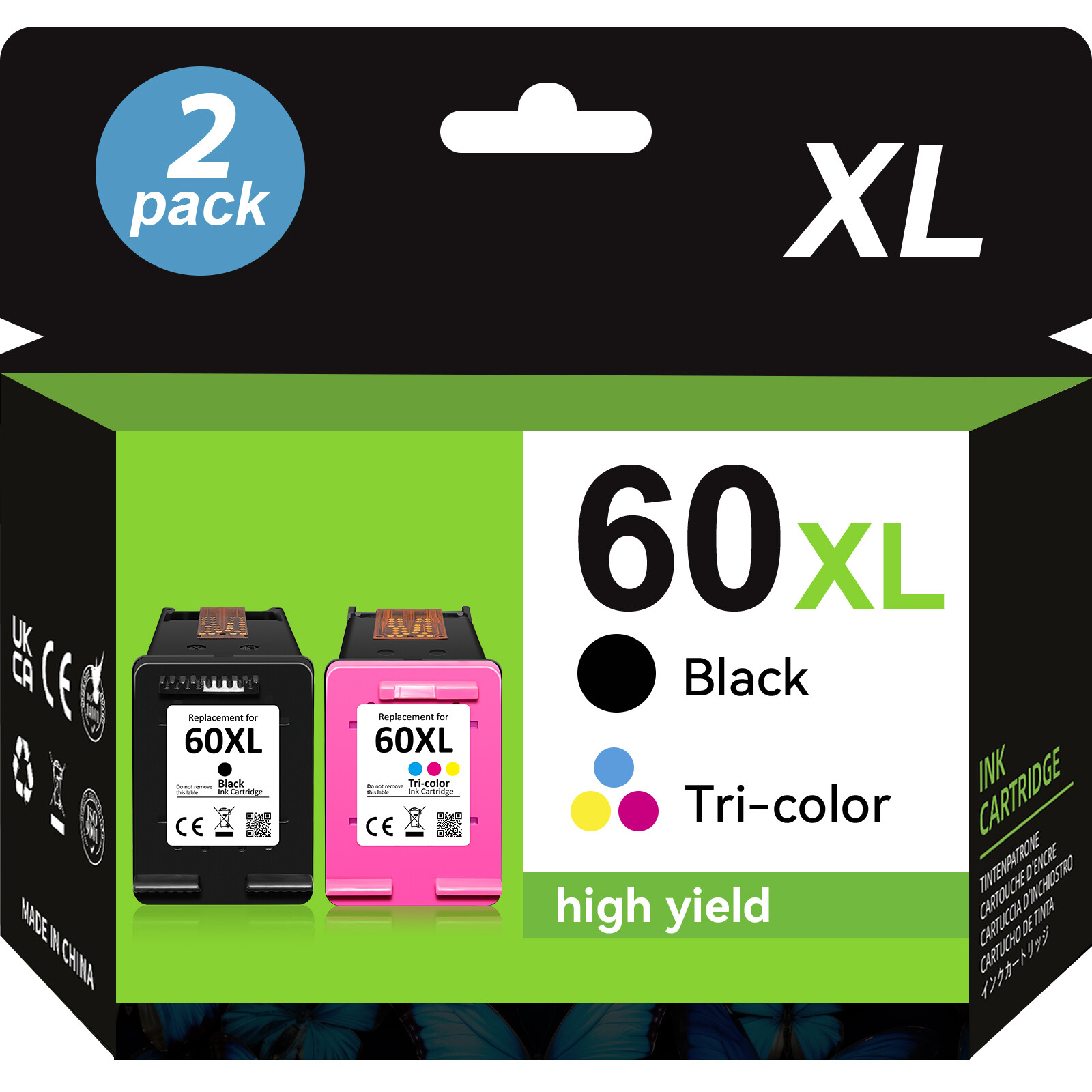 Ink Cartridge 60XL for HP Deskjet D2563 D2645 D2663 D2680 Photosmart C4680 C4610