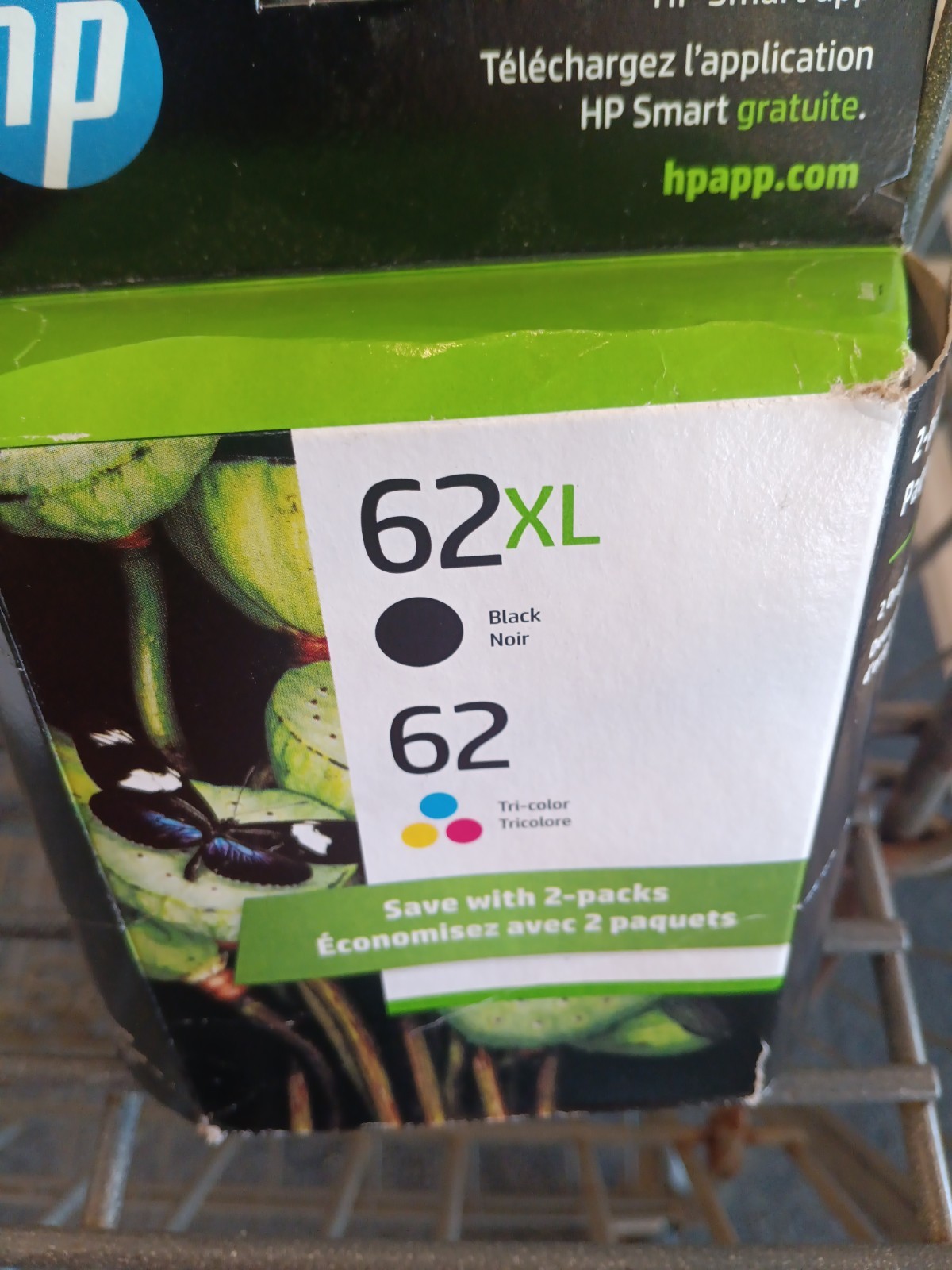 HP N9H67FN (62XL + 62) Black High Yield and Tri-Color Combo Pack Cartriges