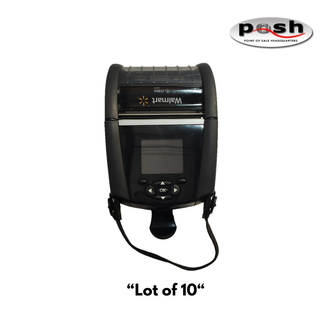 “Lot of 10” Zebra ZQ620 Thermal Label Mobile Printer: ZQ62-AUW1001-W1Z