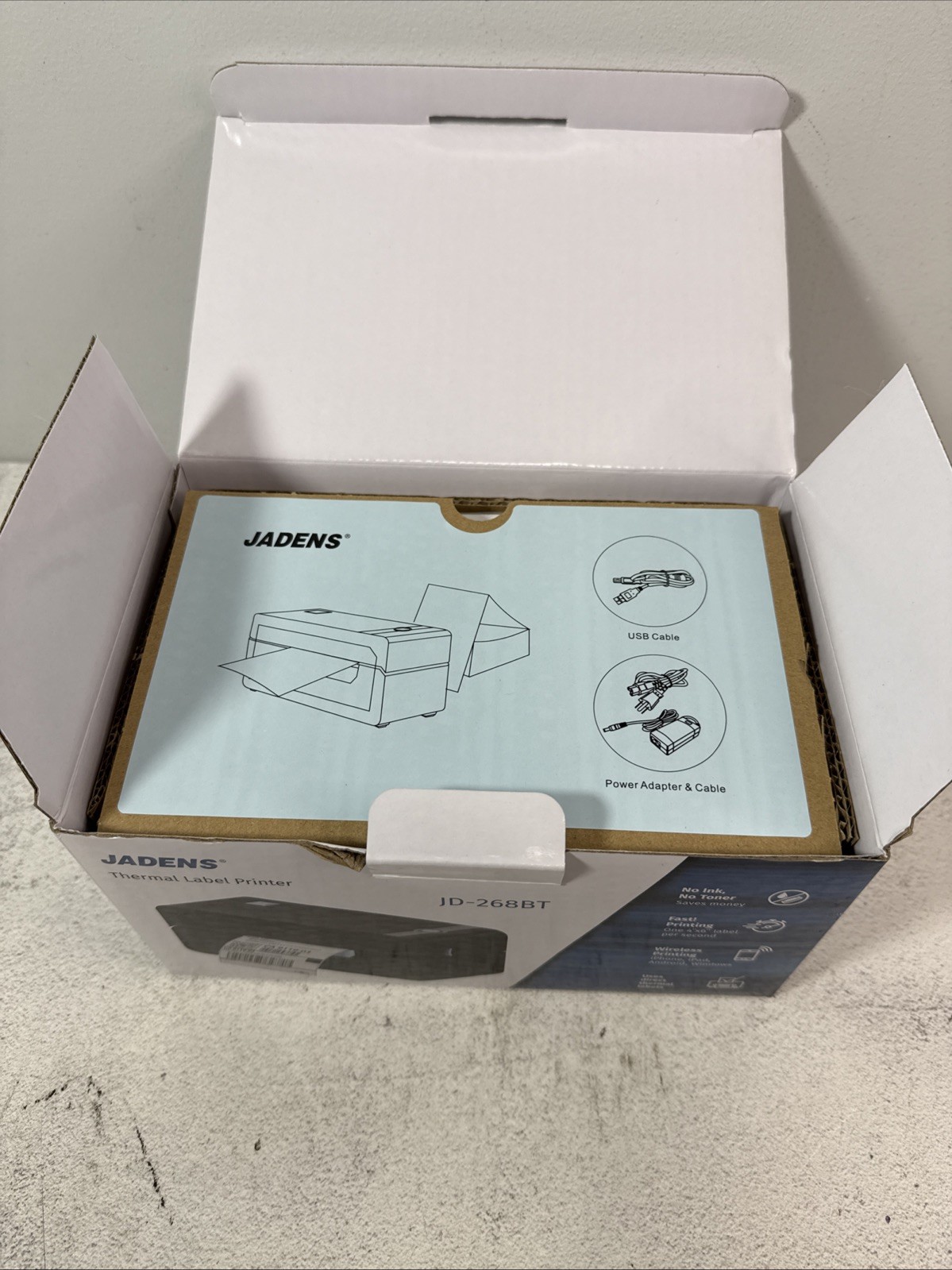 Jadens Bluetooth Thermal Label Printer JD-268BT NEW