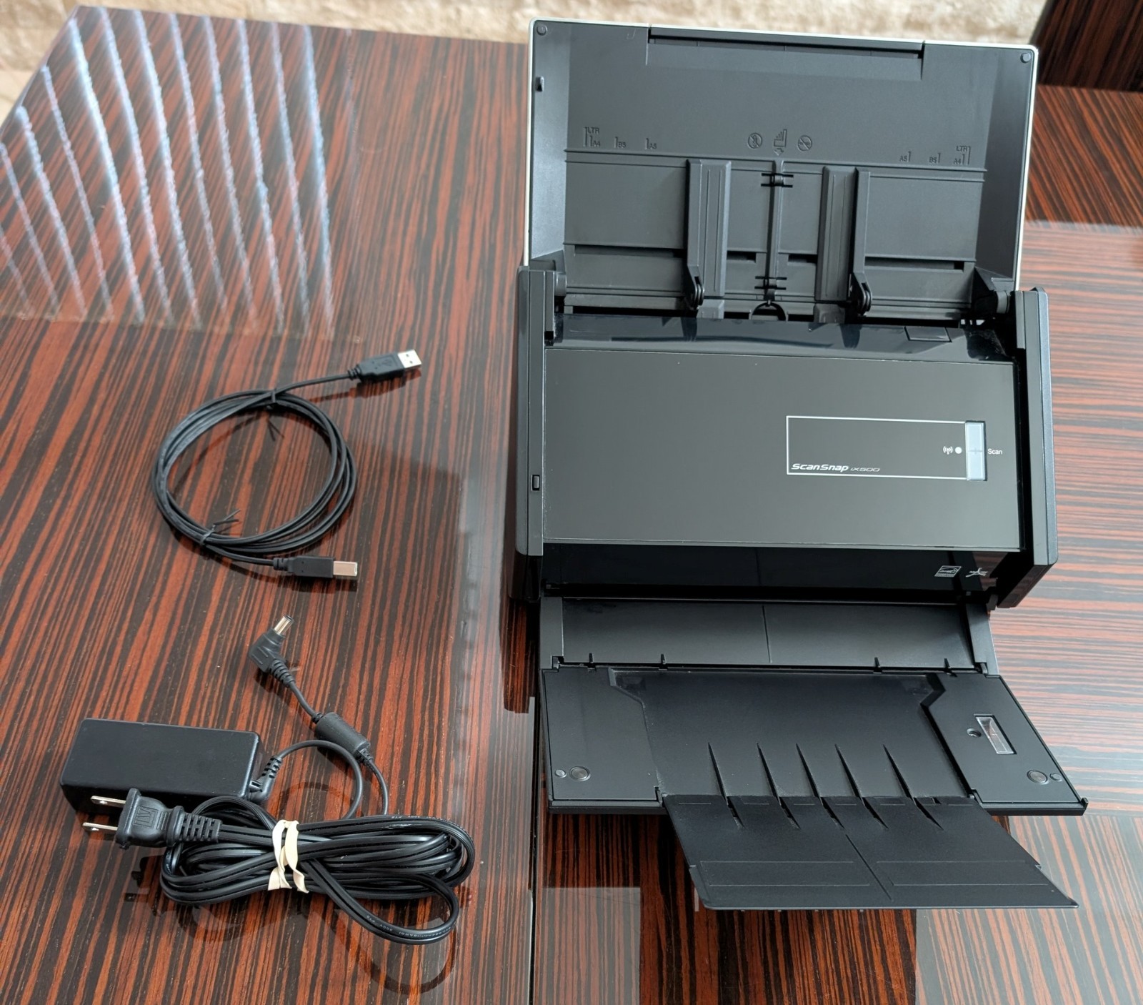 Fujitsu ScanSnap ix500 Wireless Color Document & Image Scanner With Power & USB