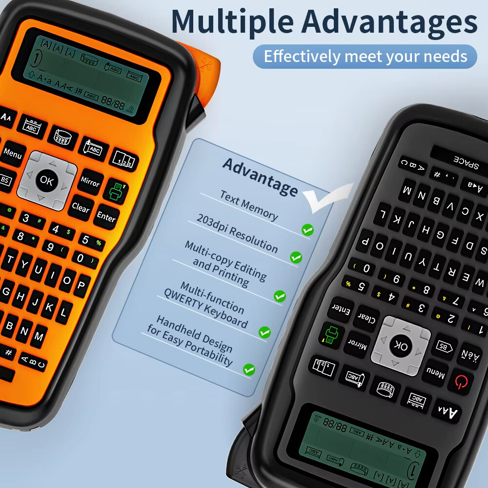 Label Maker Machine E1000 Portable Handheld Labeler Machine P-Touch TZe-231 lot