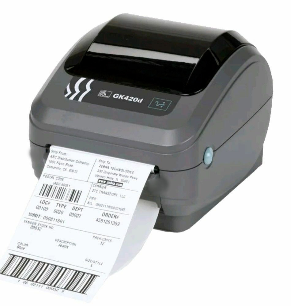 Zebra GK420d Thermal Label Printer LAN Ethernet Network USB USPS eBay Shipping 1