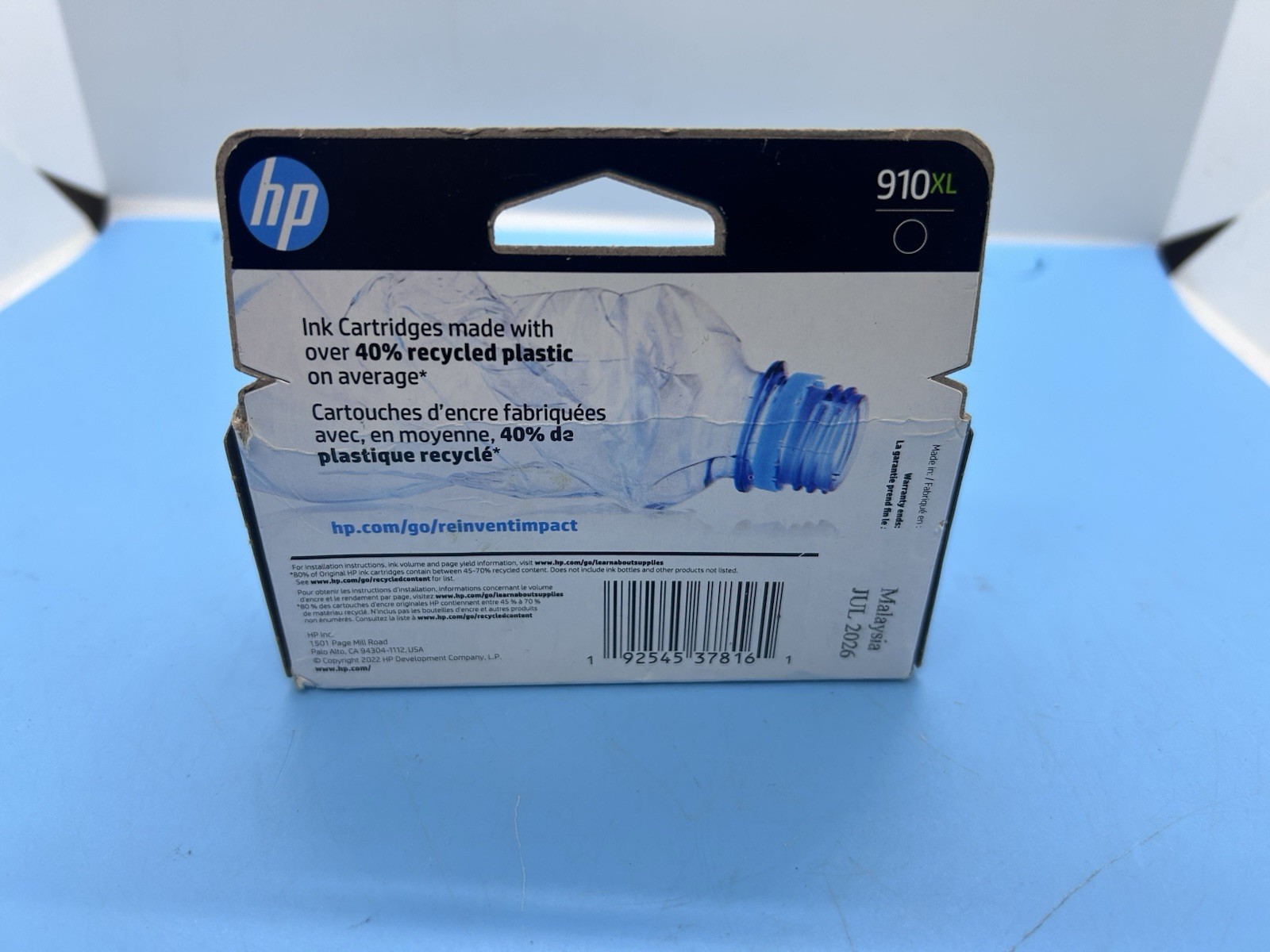 OEM Original Genuine Printer Black HP 910 910XL Ink Exp 7/2027 for OfficeJet Pro