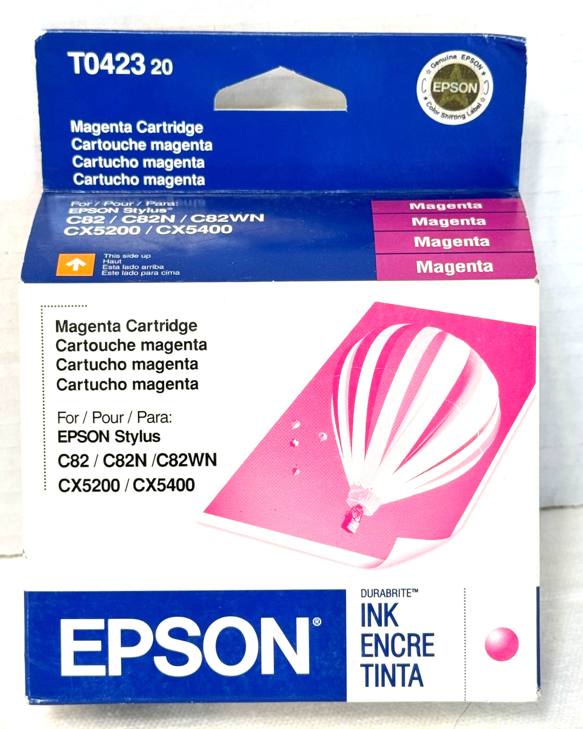 Epson Printer Ink Catridge Magenta T0423 20 Durabrite Home School Office