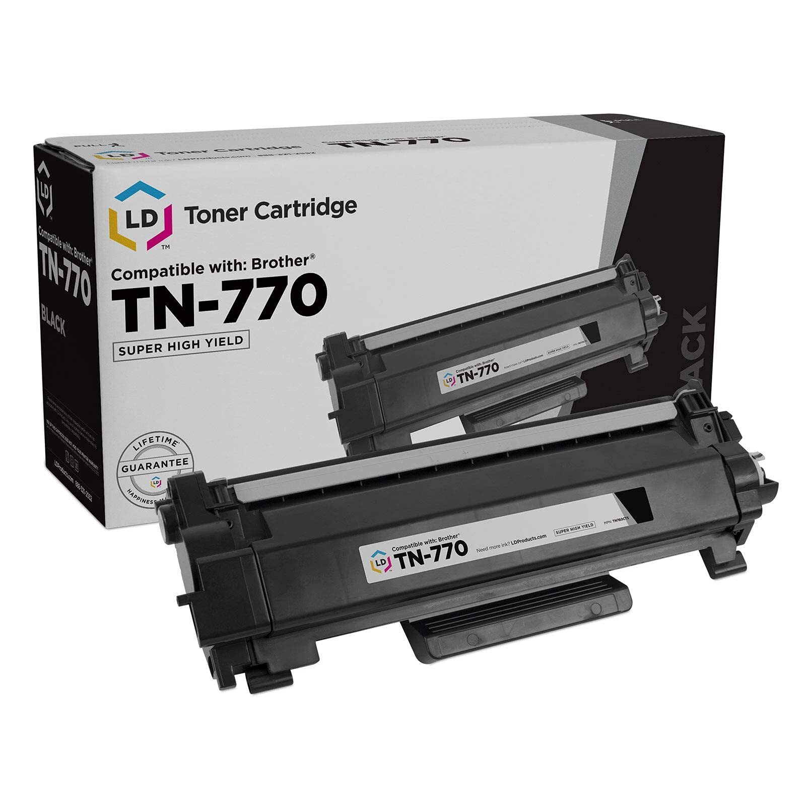 LD Replacement for Brother TN770 TN-770 TN760 TN-760 Super High Yield Black