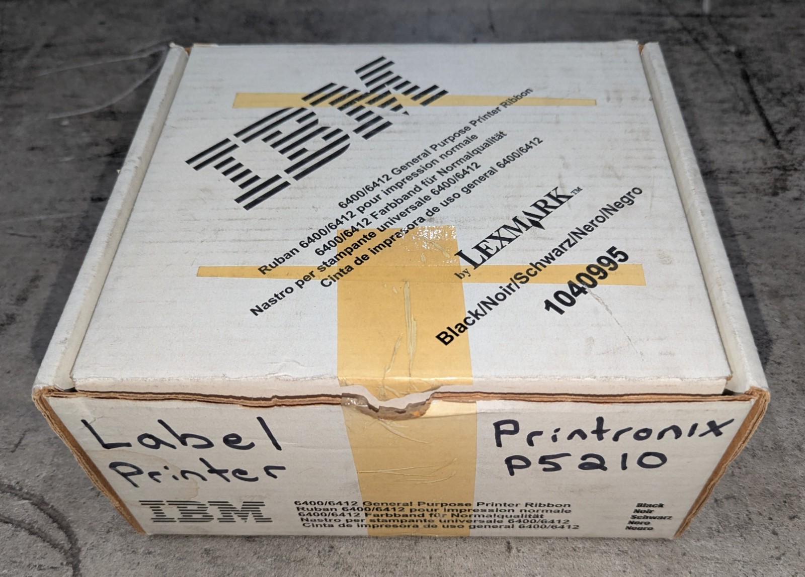 Genuine Lot of 5 Lexmark IBM 1040995 Nylon Black Ribbon Cartridges 6400/6412