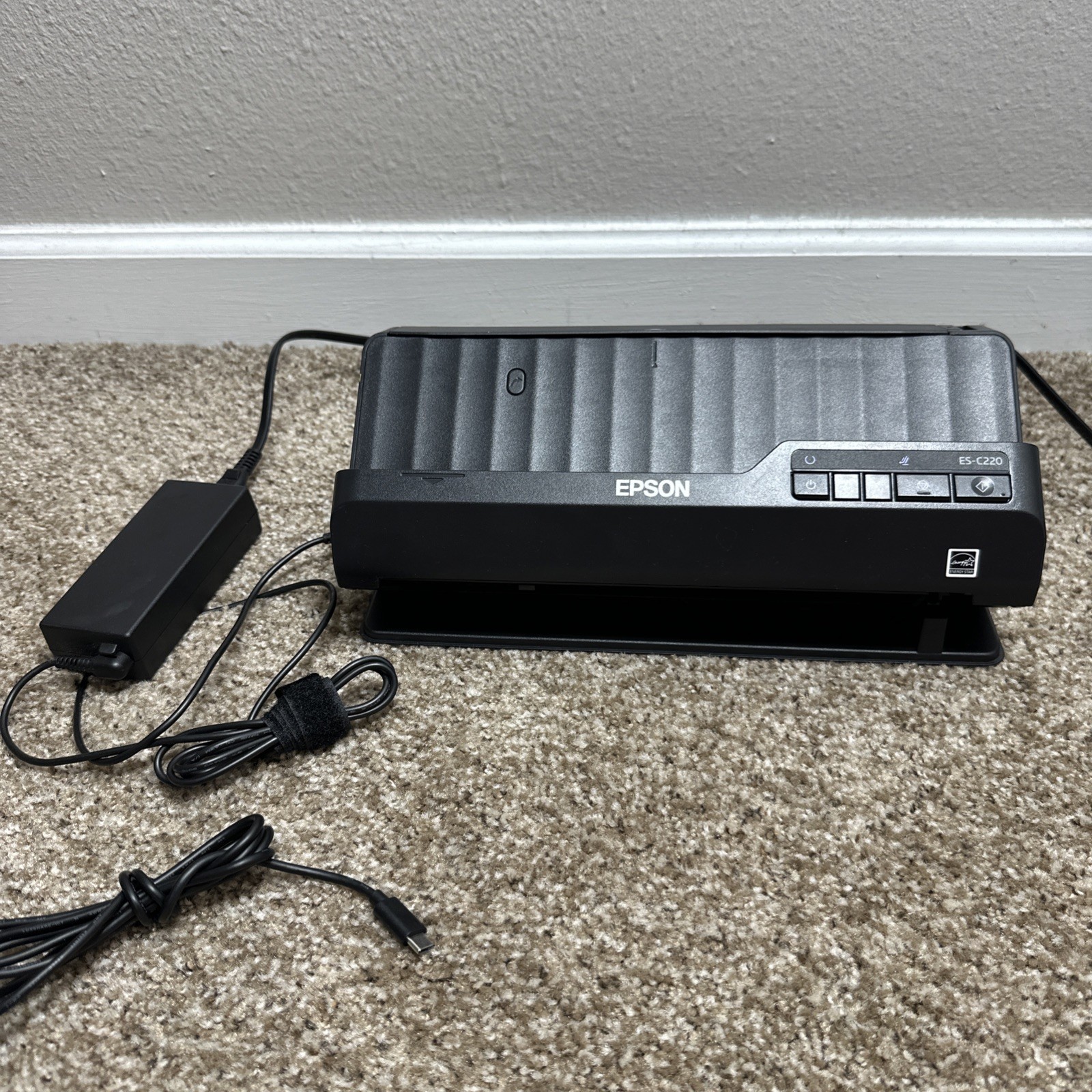 Epson WorkForce ES-C220 Compact Desktop Document Scanner complete W/ CABLES