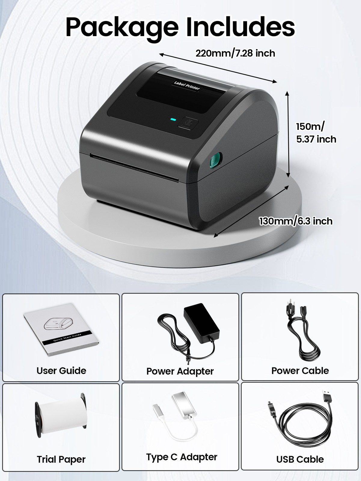 Phomemo 4×6 Wireless Shipping Label Printer Thermal Label Printer for USPS FedEx