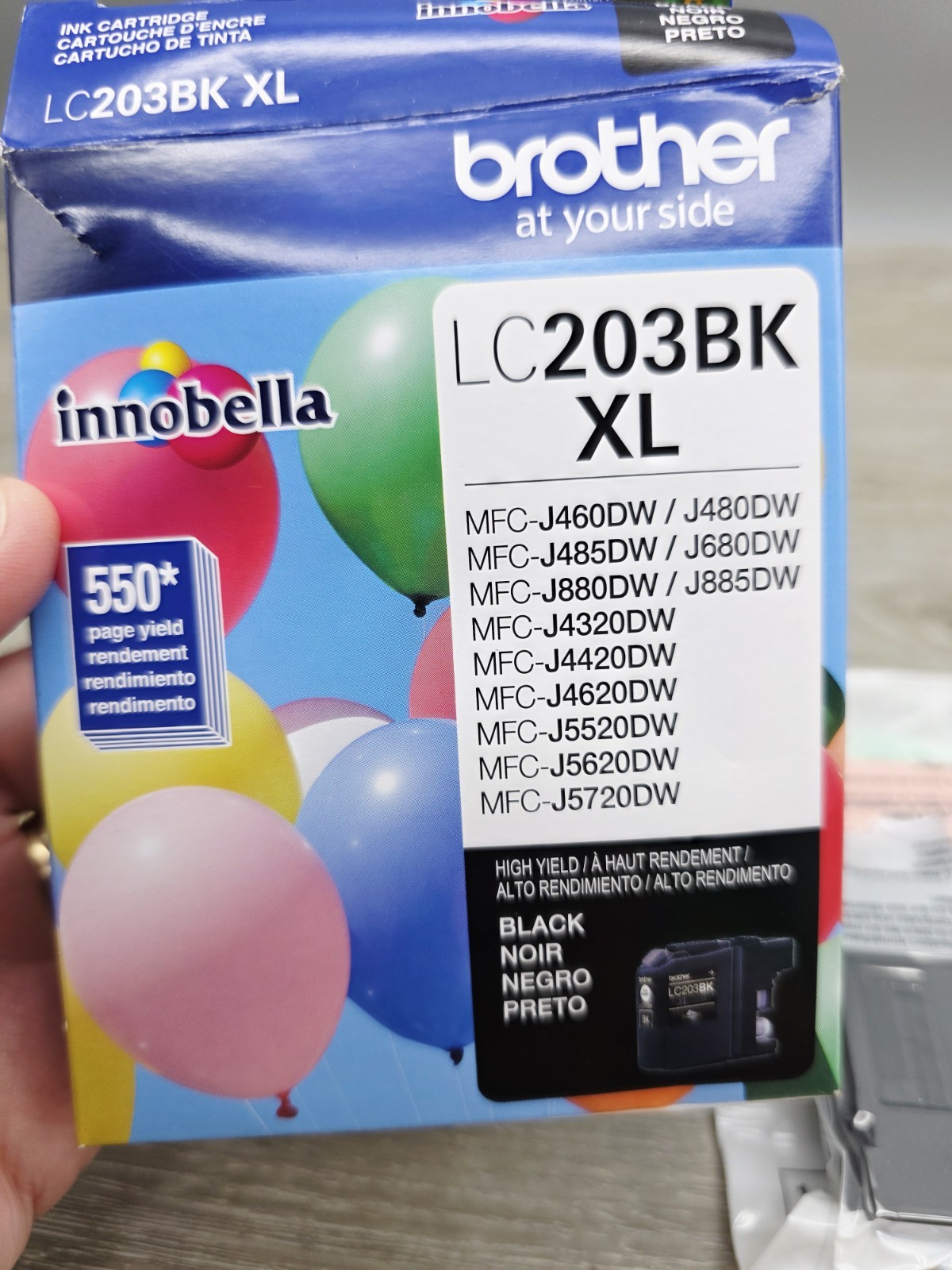 New Genuine Brother LC203BK Black High Yield Ink Cartridge (LC203BK) Exp 09/2023