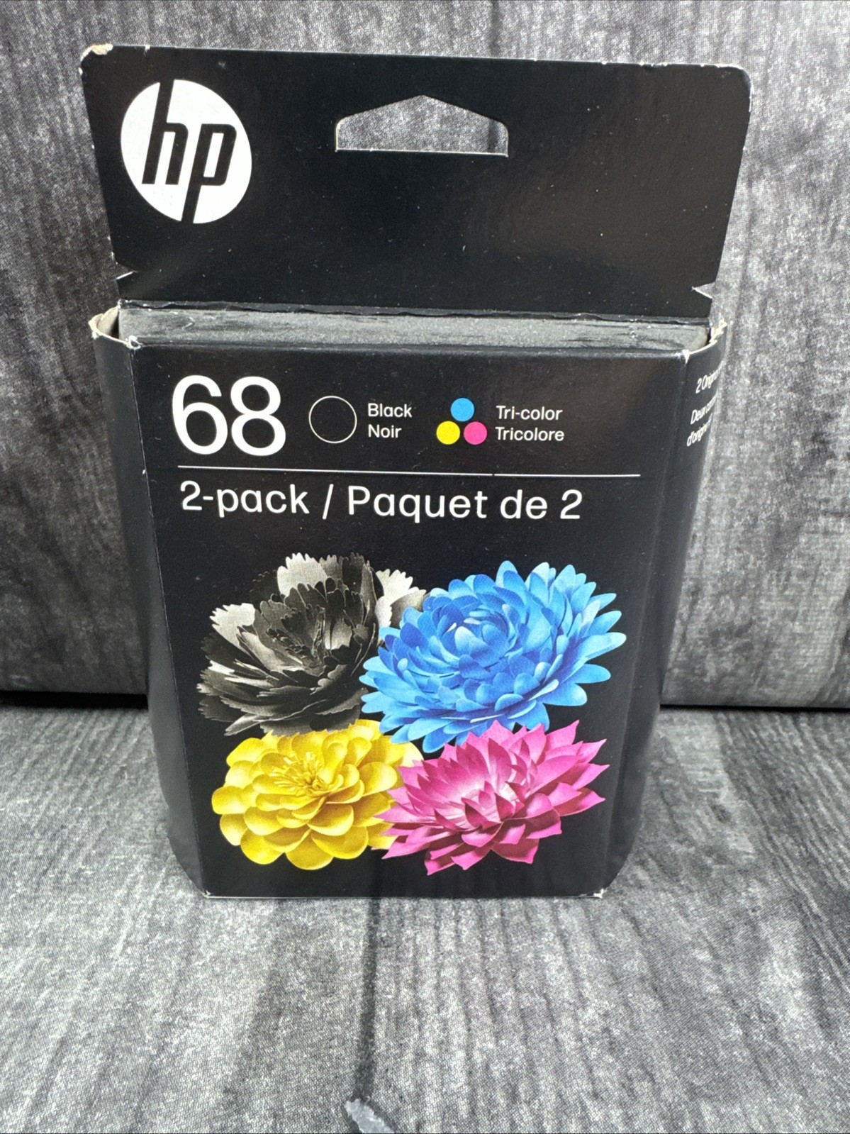 HP 68 2-Pack Black/Tri-color Original Ink Cartridge Combo, 6L6S2TN