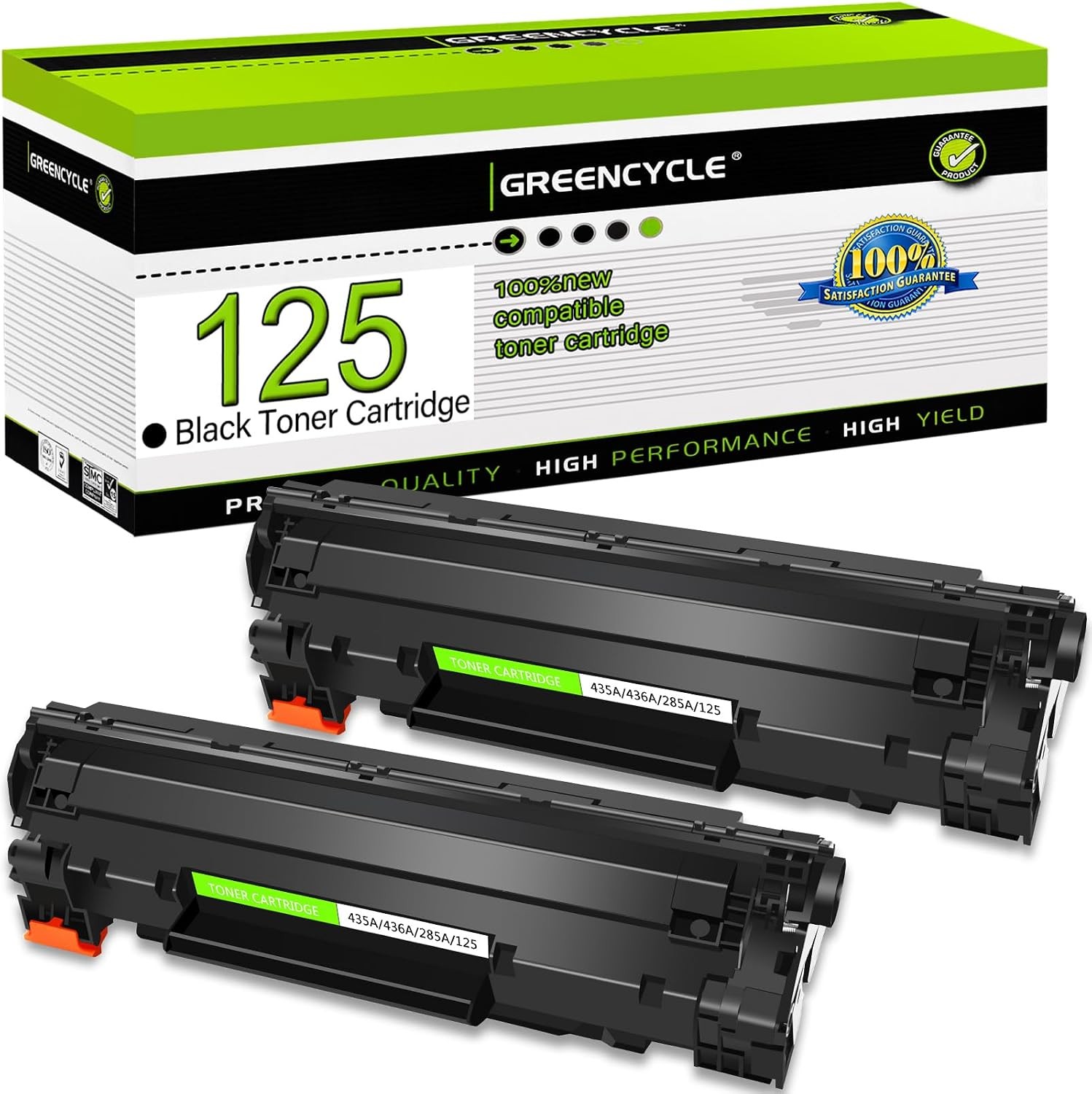 2PK High Yield 125 Toner Cartridge fit Canon ImageClass LBP6000 LBP6030w MF3010