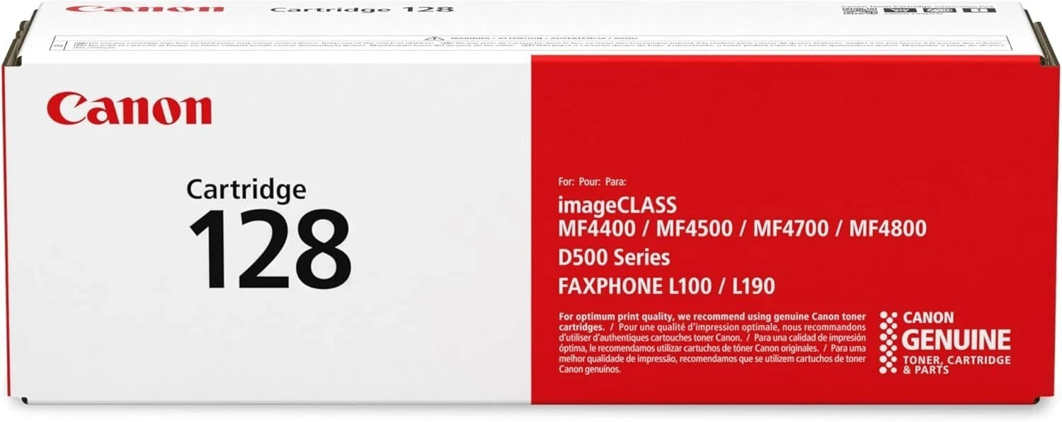 Canon Genuine 128 Black Toner Cartridge Compatible with MF4450, MF4770n, MF4570