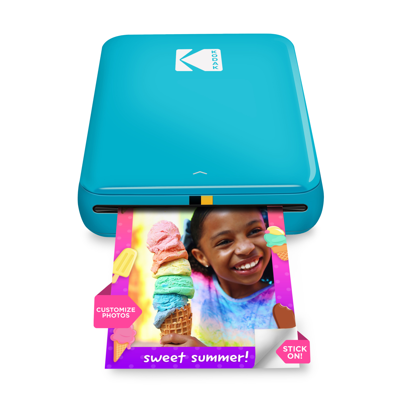 Kodak Step Mobile Instant Photo Printer, Portable Zink 2×3 Mini Printer, Blue