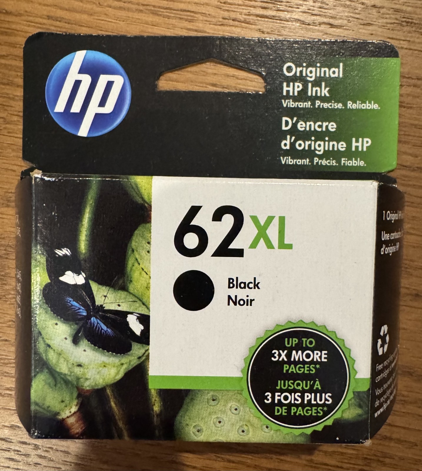 HP C2P05AN 62XL High Yield Ink Cartridge – Black Noir