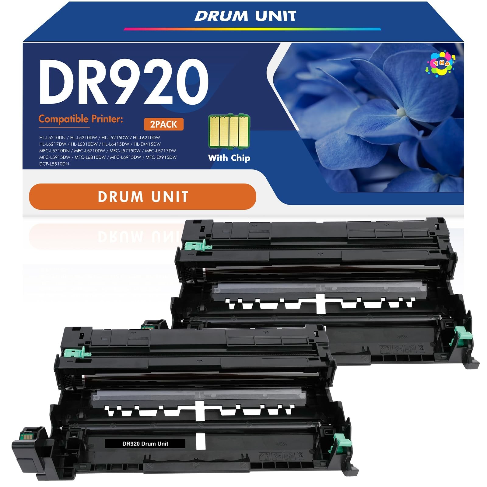 DR920 Drum Unit for Brother DR 920 DR-920 HL-L6210DW Printer 2 Pack