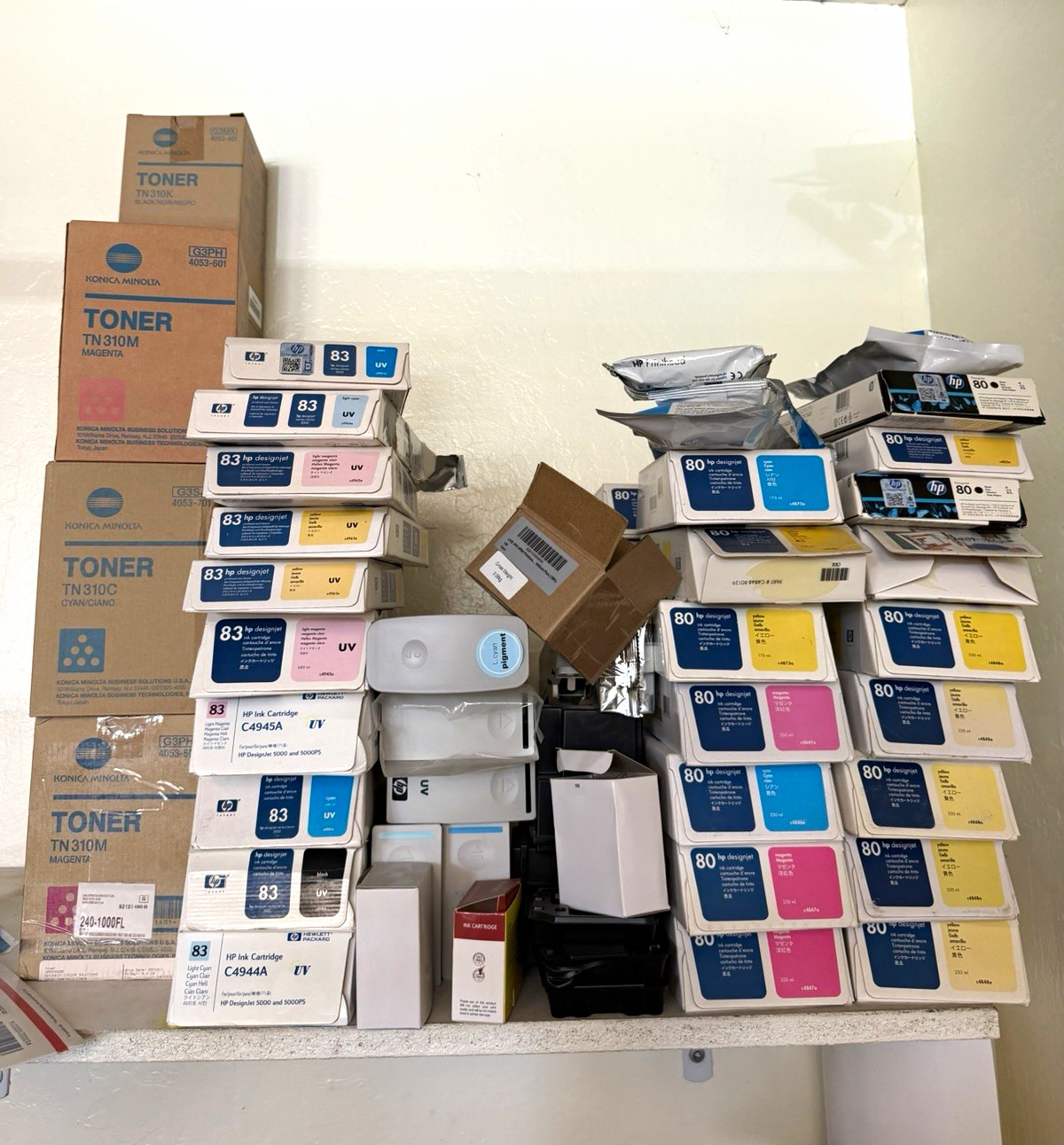 Genuine HP 80 DesignJet / HP 83 Design Jet / Konica Minolta Toner Lot