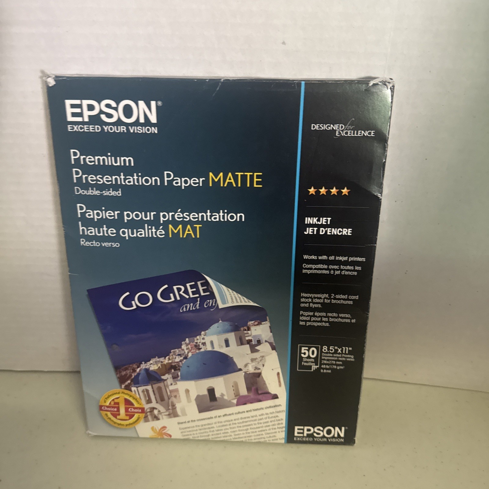 Epson Premium Presentation Paper MATTE (8.5×11 Inches, Double-sided, 50 Sheets)