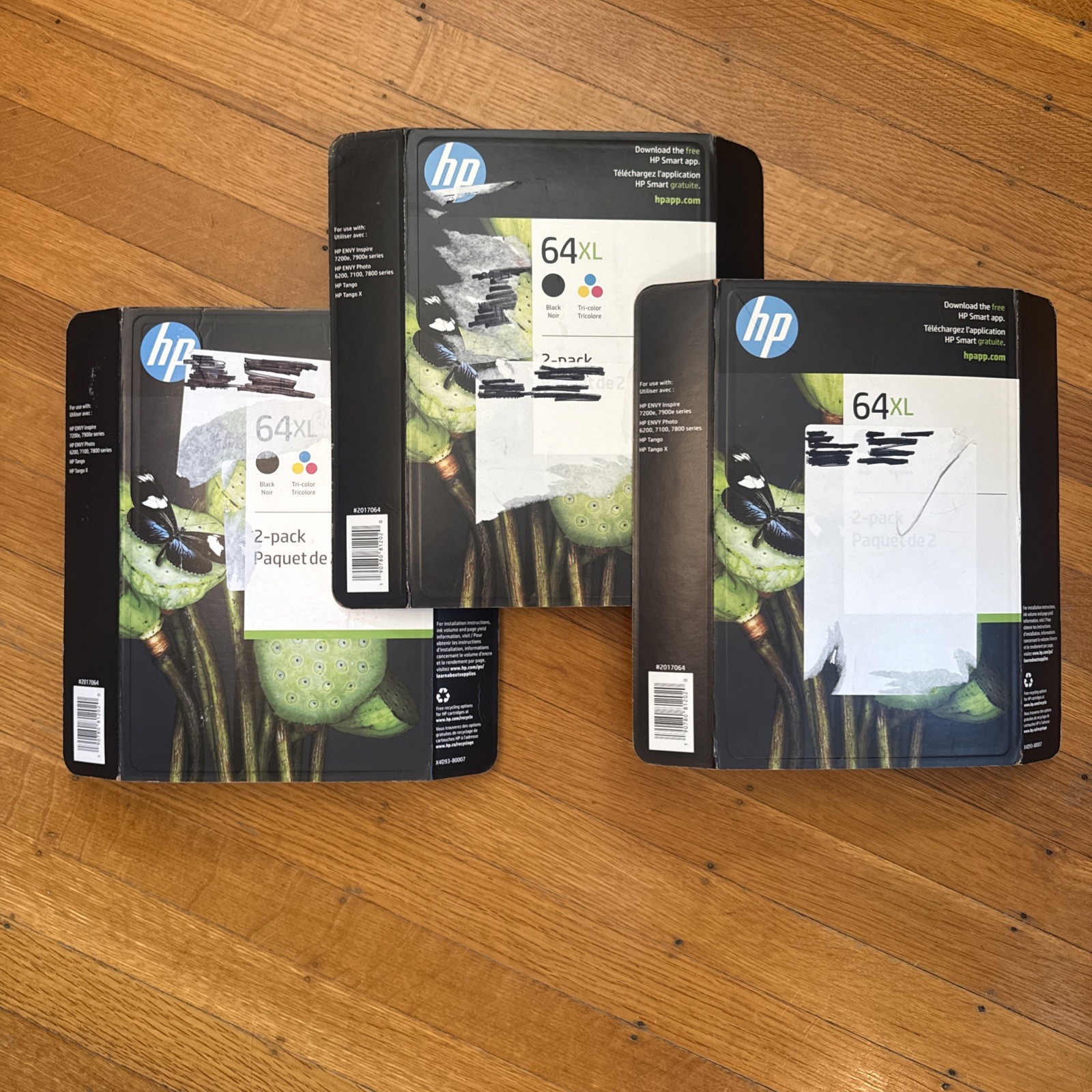 Genuine HP 64XL Black + Tri-Color Ink Cartridges High Yield X4D93BN Expire 2026