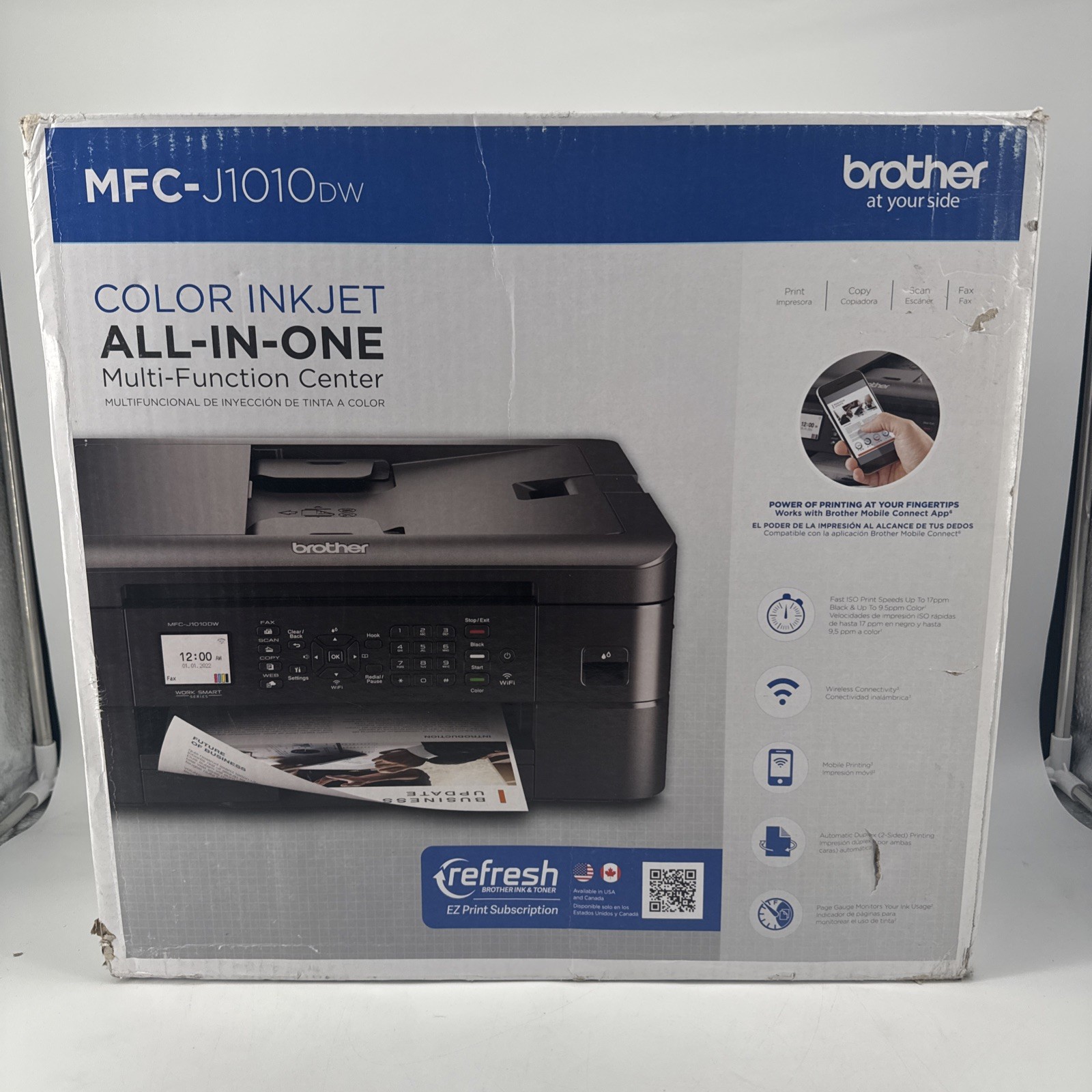 Brother MFC-J1010DW Wireless Color Inkjet All-in-One Printer (A412)