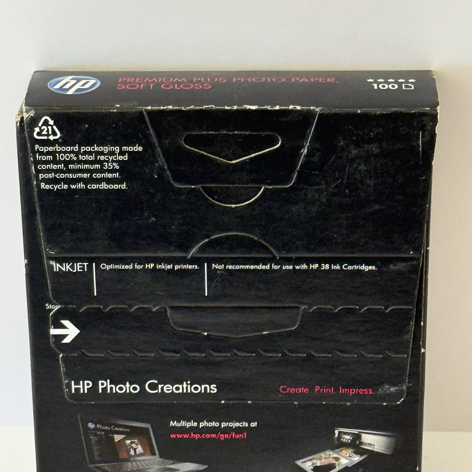 HP Premium Plus 4×6 Photo Paper 75 LB Soft Gloss with Tab ~100 Sheets NEW SEALED