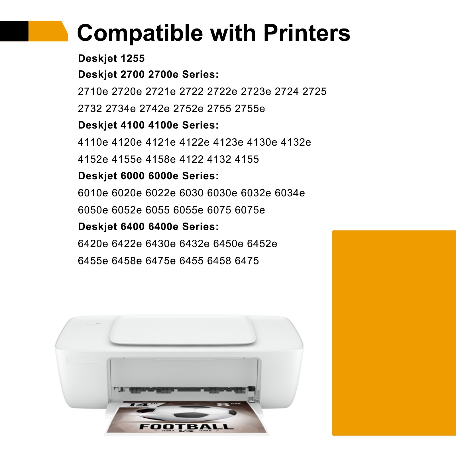 67XL Ink Cartridge for HP 67 Ink Deskjet 2700e 2755e 2800e 4155e Envy 6000 6458e