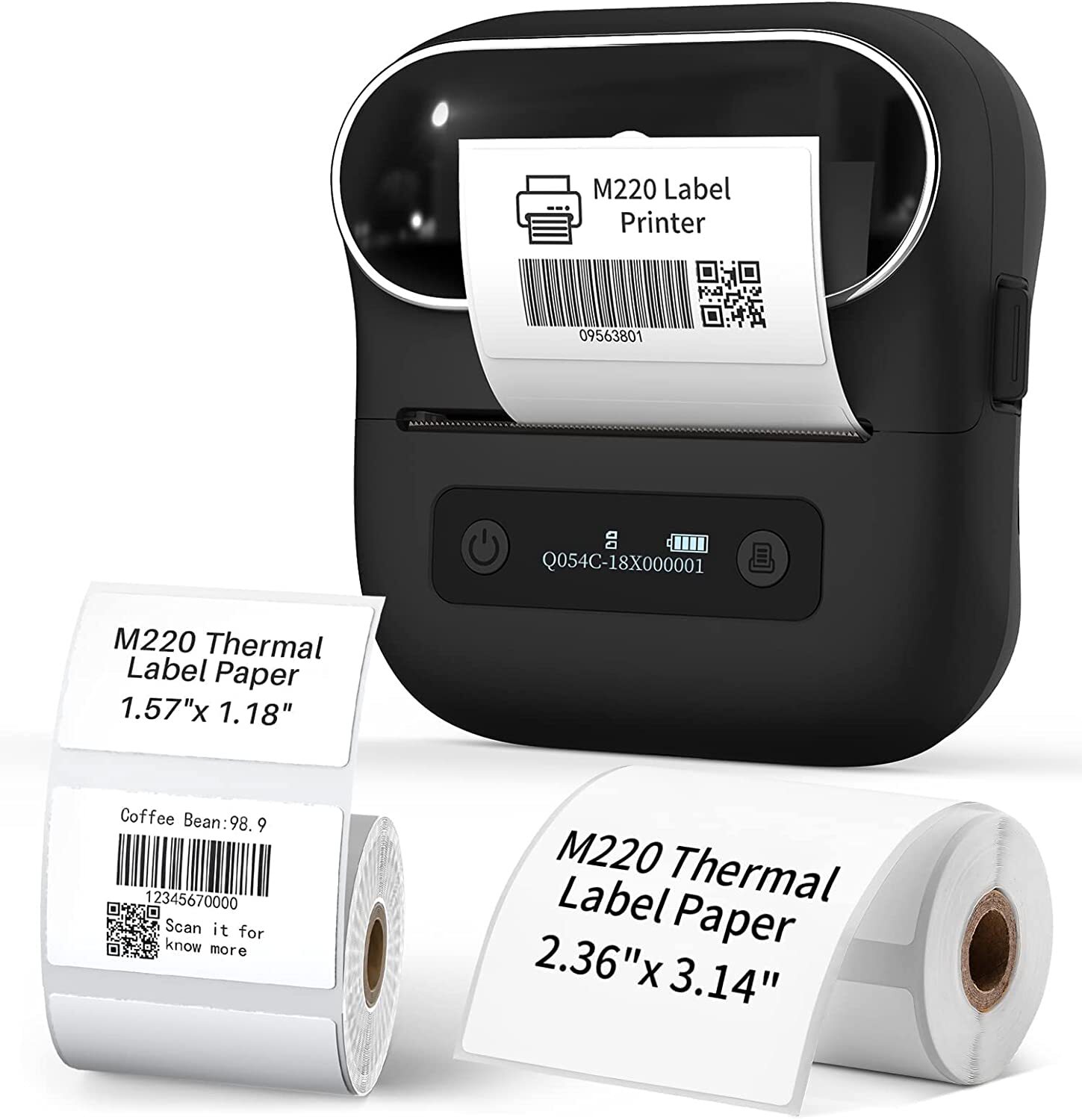 Phomemo M220 Label Maker Portable Bluetooth Thermal Maker Printer Lot 2200mAh