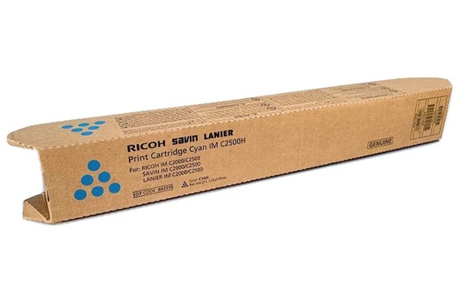 Genuine Ricoh 842310 IM C2500H Cyan Toner Cartridge in Retail Packaging