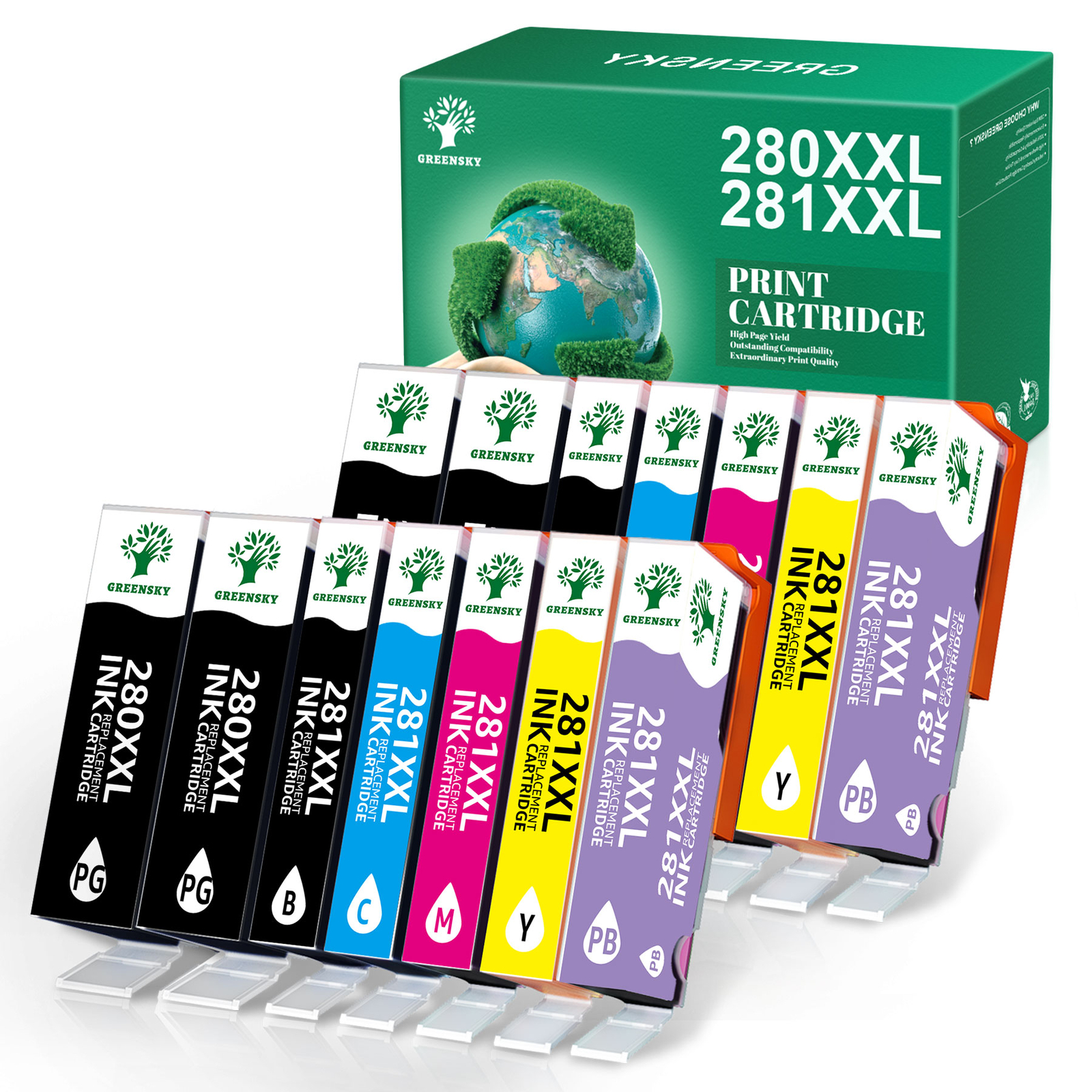 High Yield PGI-280XXL/CLI-281XXL Ink Cartridge Pack for Canon PIXMA TR8600 8520