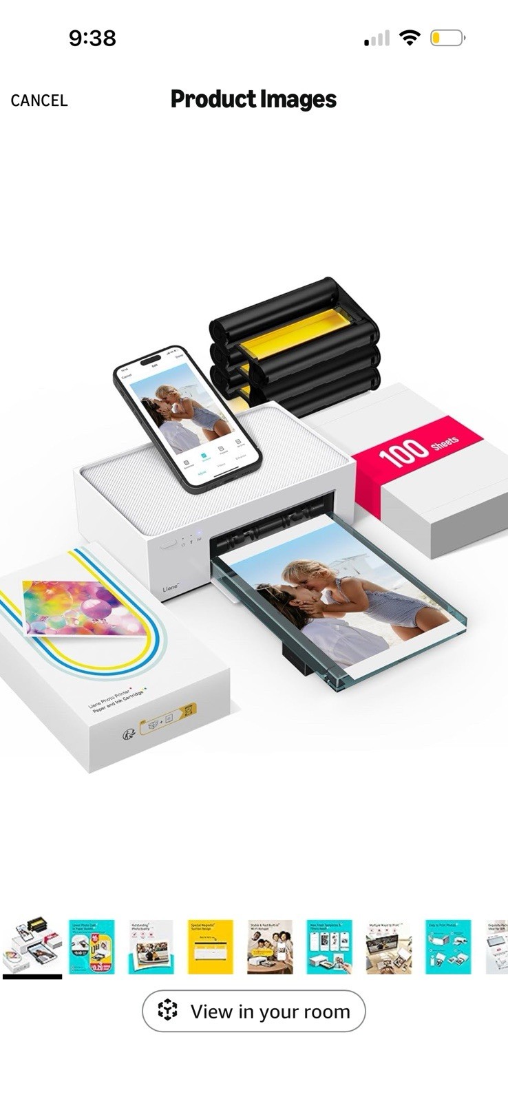 Liene Picot S1 Digital Photo Printer Dye Sublimation Color 4×6 4×7 Paper