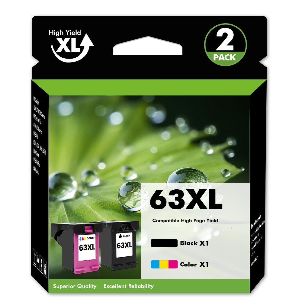 63XL Ink Cartridge for HP 63 OfficeJet 3830 4650 4655 5255 ENVY 4512 4516 4520