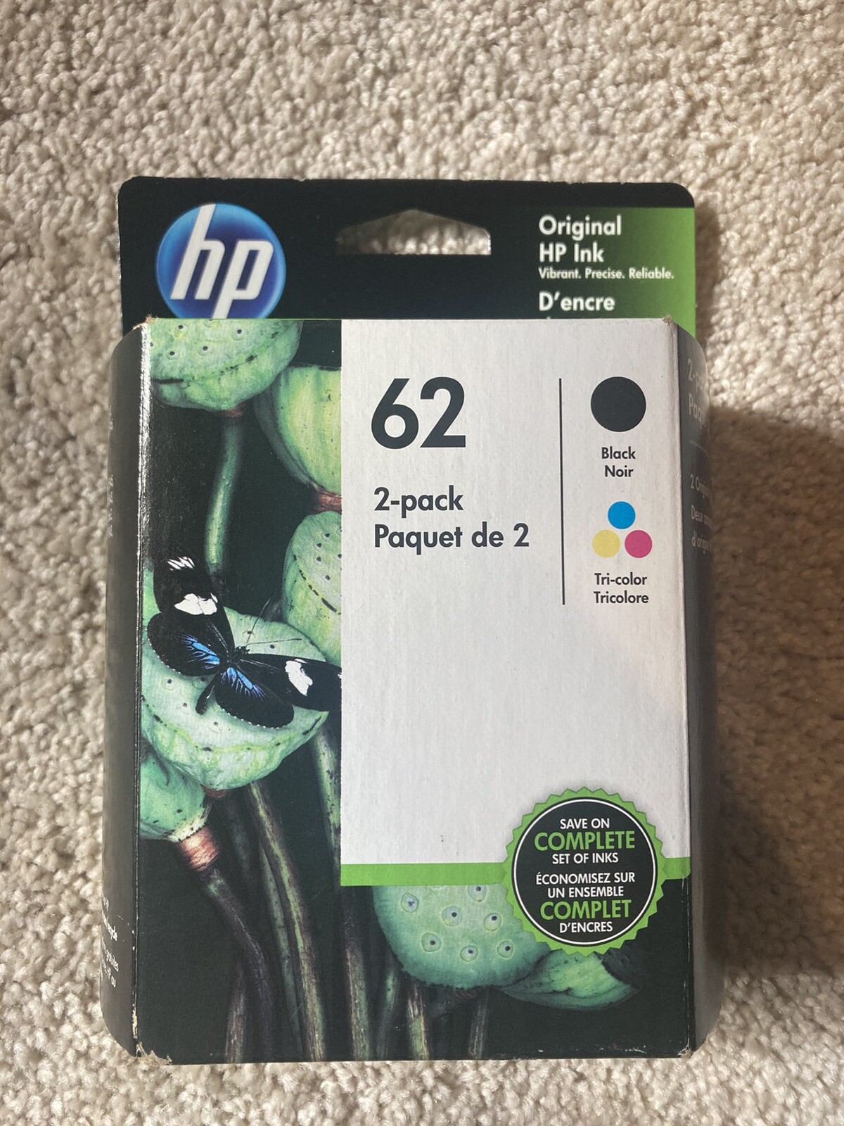 HP 62 (N9H64FN) Ink Cartridge – 2 Pack