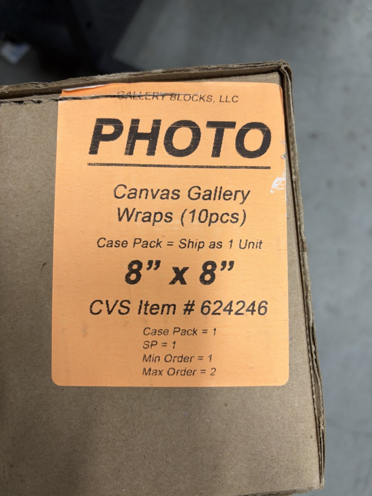 CVS Photo Canvas Gallery Wraps 10 pack 8″x8″ Make your own canvas pictures