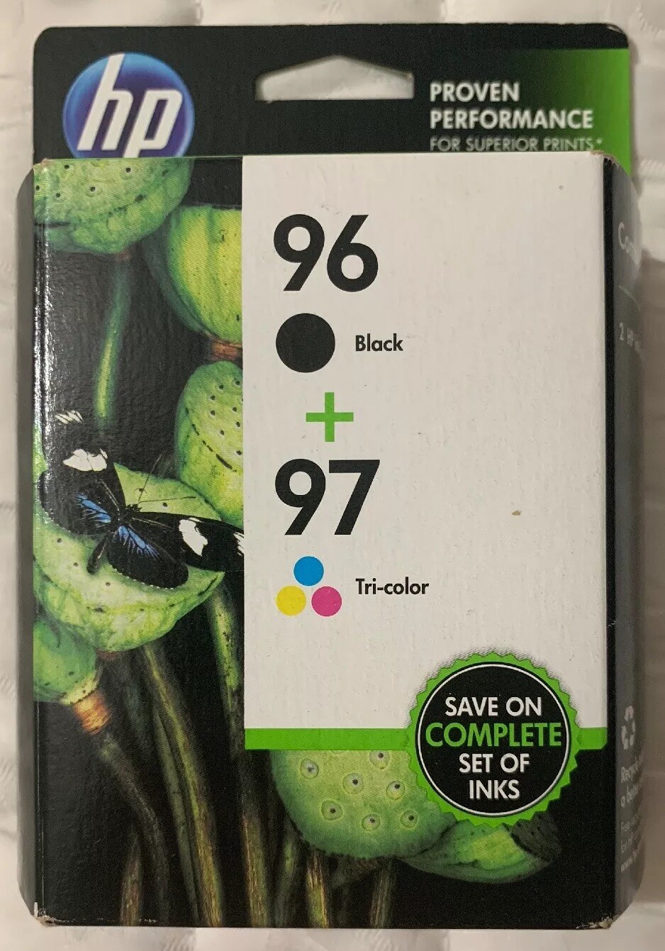 HP 96 / HP 97 Black & Color Ink Cartridges C9353FN Genuine OEM Sealed Foil Packs